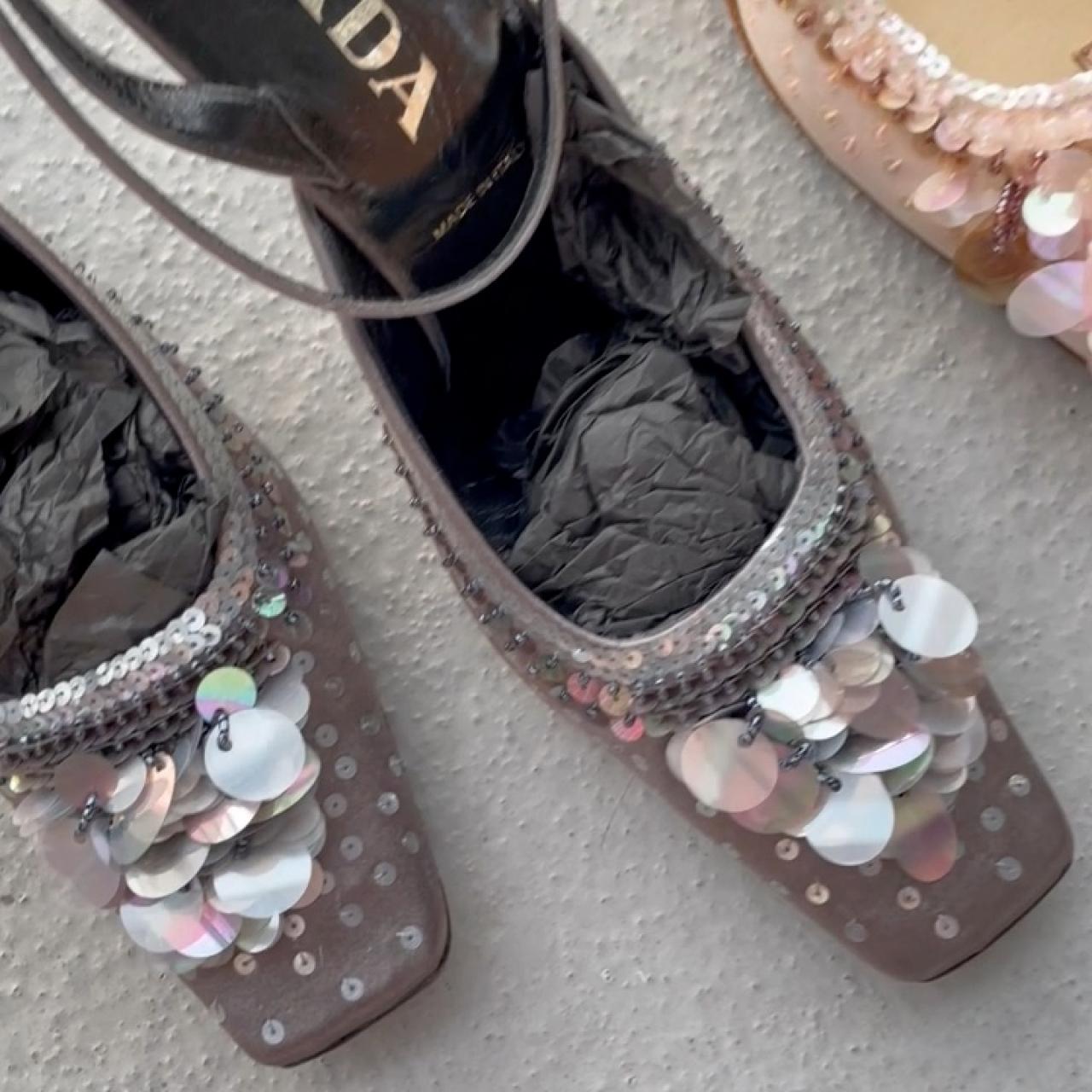 My vtg prada FW 1999 sequin heel collection 💖 Only | Depop