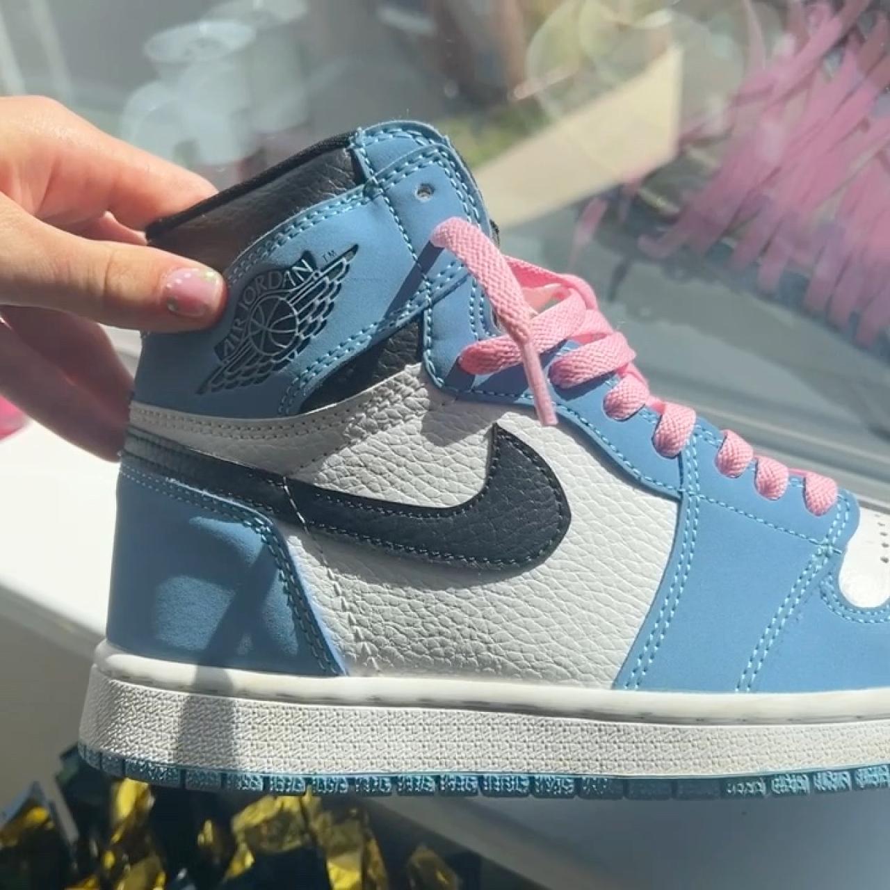 university blue pink laces