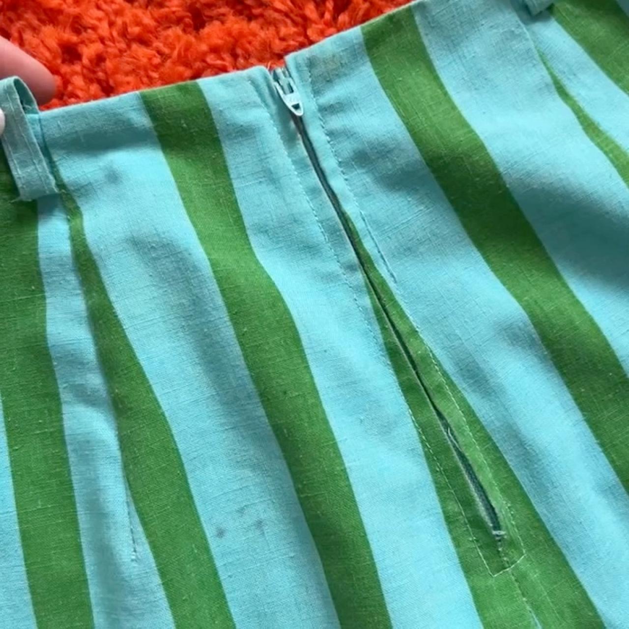American Vintage Women's Green and Blue Bottoms Depop