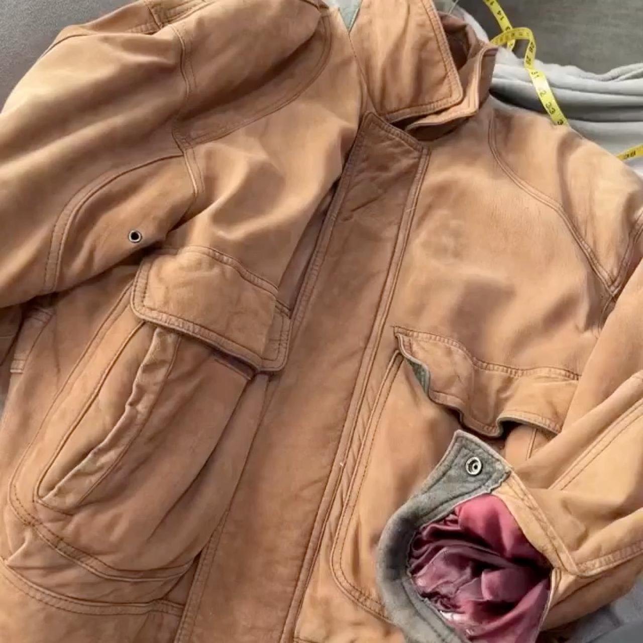 Vintage 80s/90s leather bomber jacket from Andrew | Depop