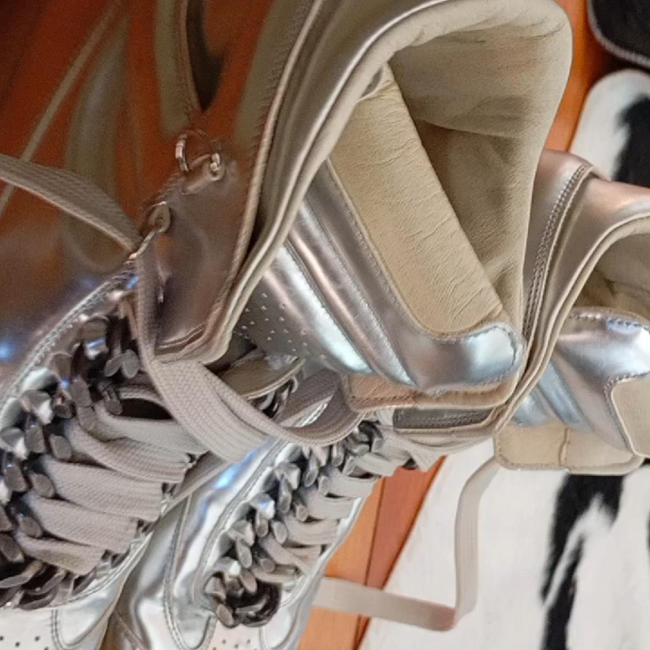 Maison Martin Margiela line 22 silver leather high | Depop