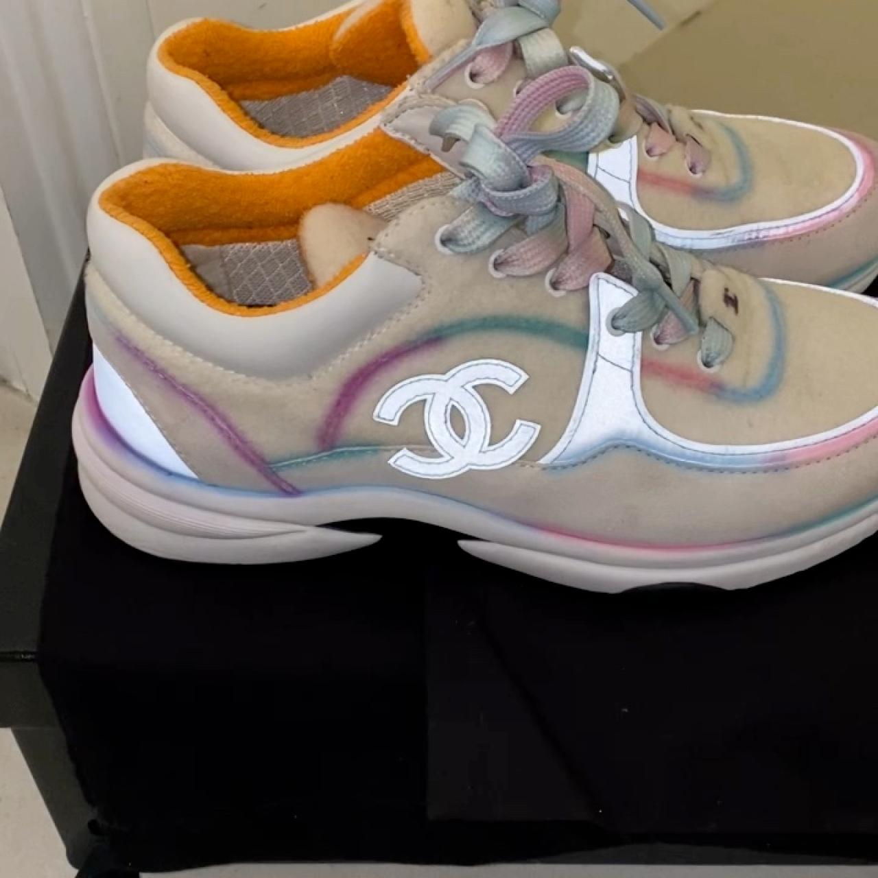 chanel rainbow trainers