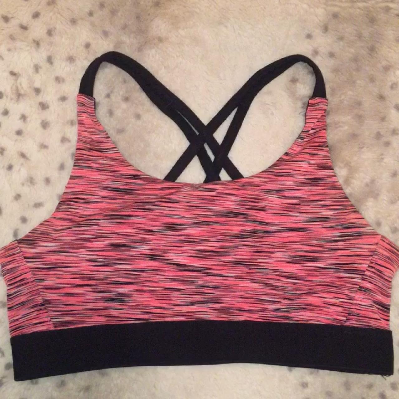 H&M SPORT padded neon pink sports bra 💓 EU size XS, - Depop