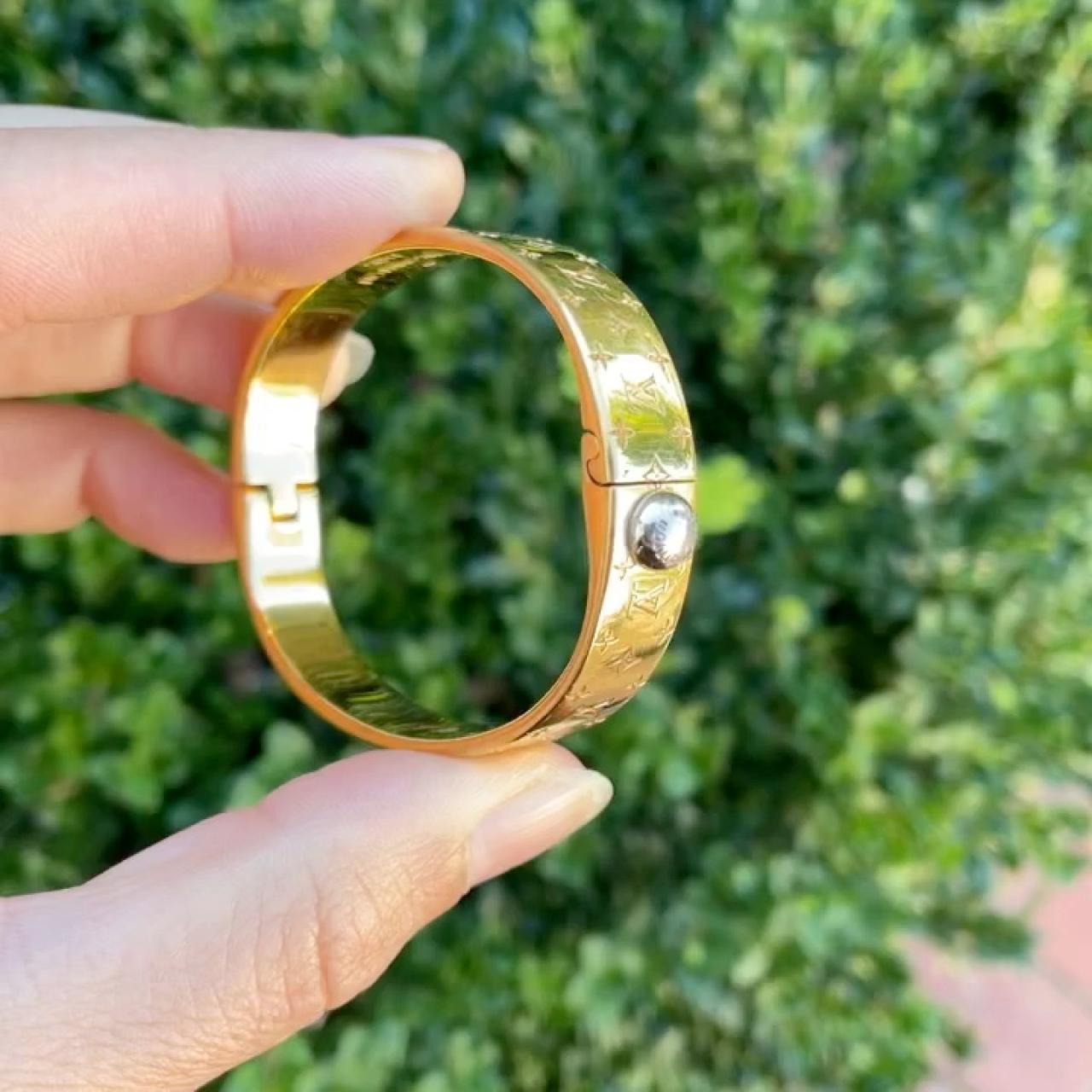 Louis Vuitton Nanogram Gold Cuff size | Depop