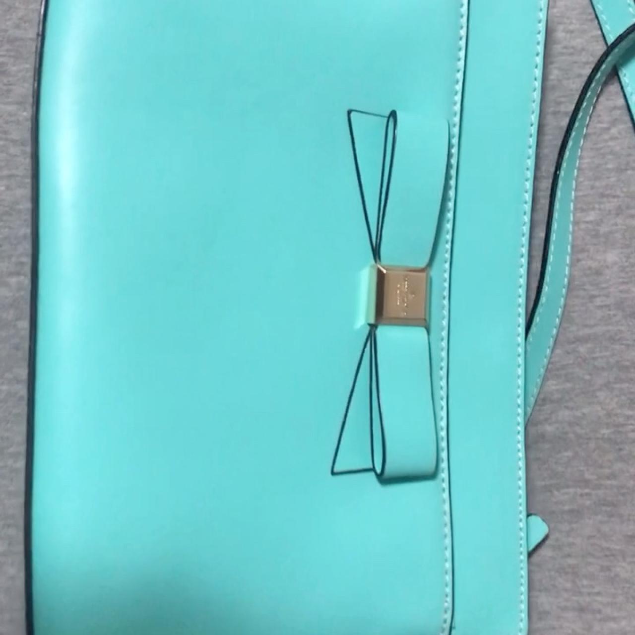 Tiffany blue Kate spade crossbody bag . Never used. - Depop