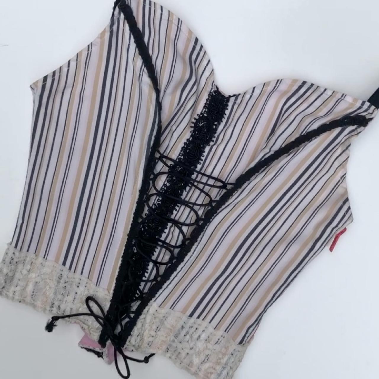 Vintage Lace Up Bustier Top. A dainty victorian... Depop