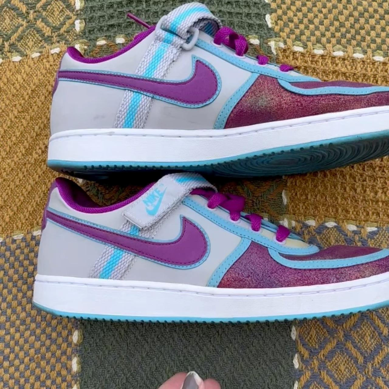 purple nike vandals