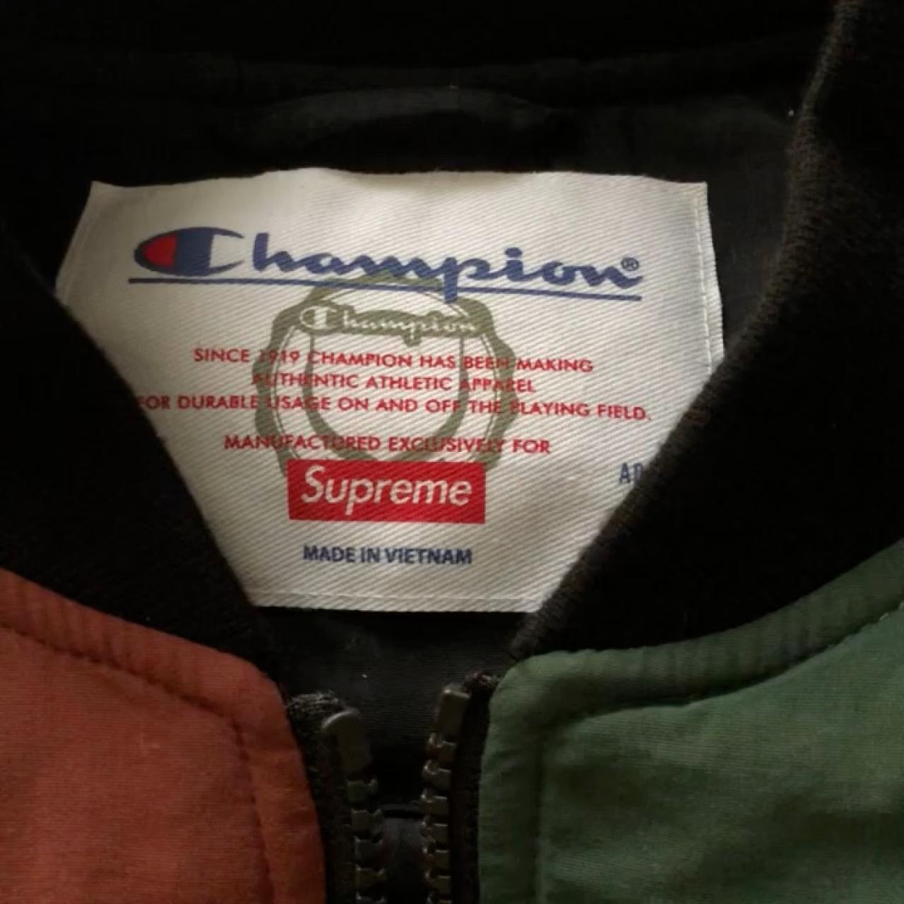 Supreme x champion color sale blocked jacket