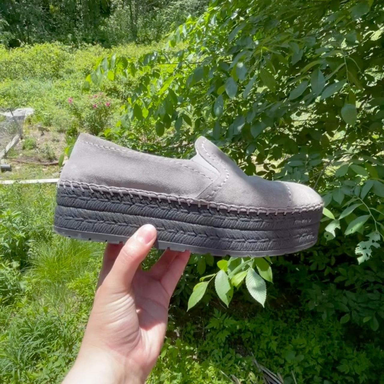 Prada Women's Grey Espadrilles Depop