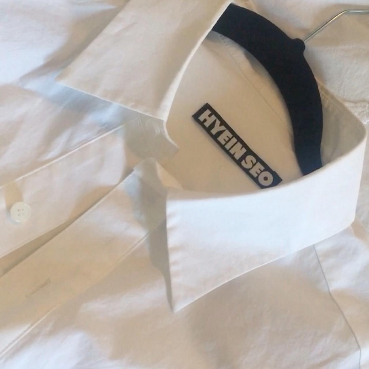 White Smoker's Shirt by Hyein Seo Size: US... - Depop