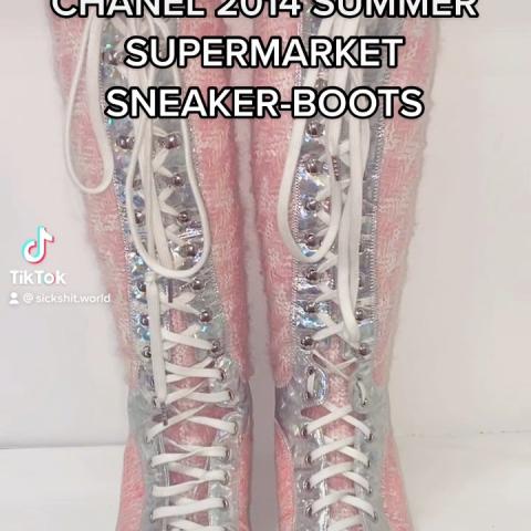CHANEL 靴 Chanel Knee High Sneakers | eBay