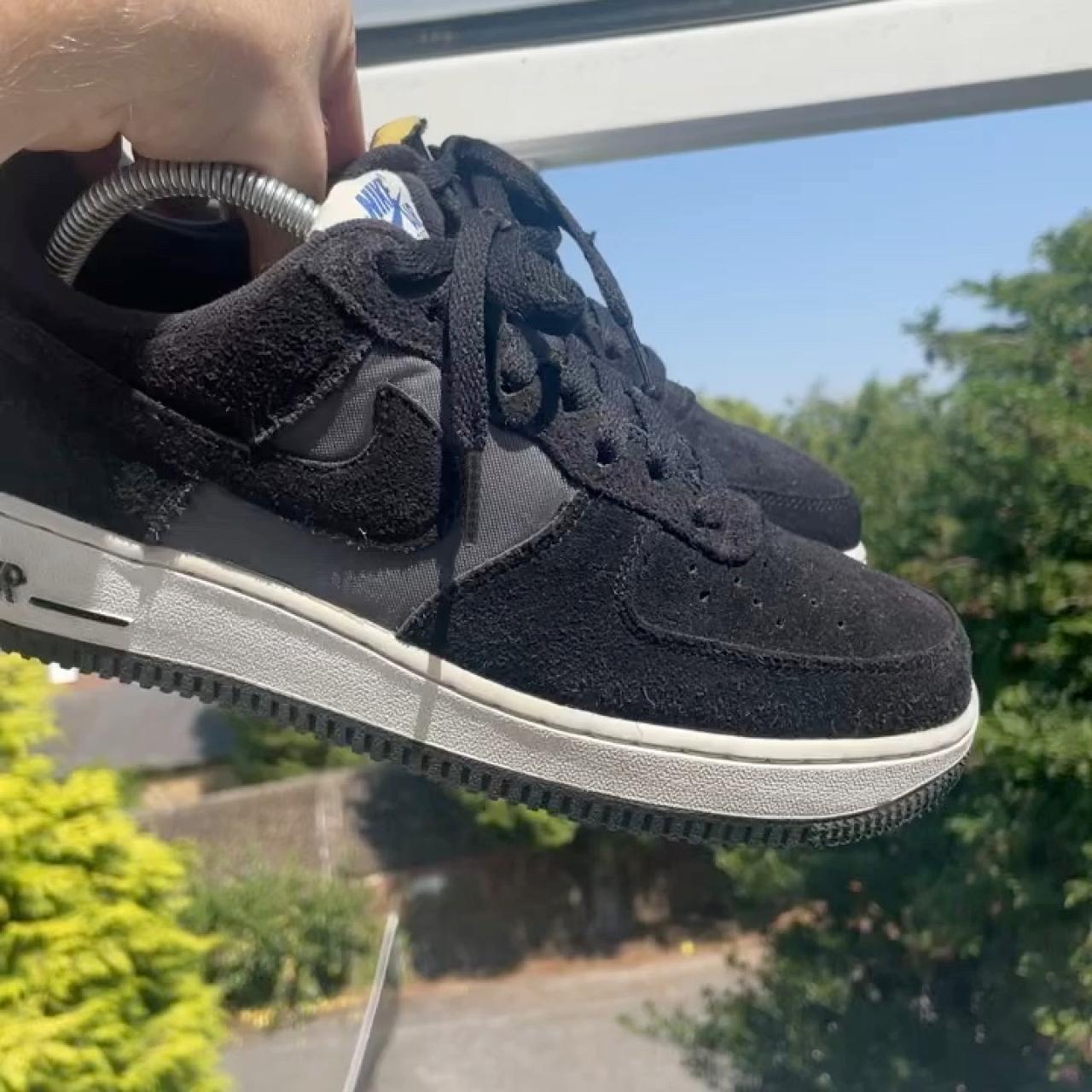 Air Force 1 Suede Black And White Size 7 Worn A Depop