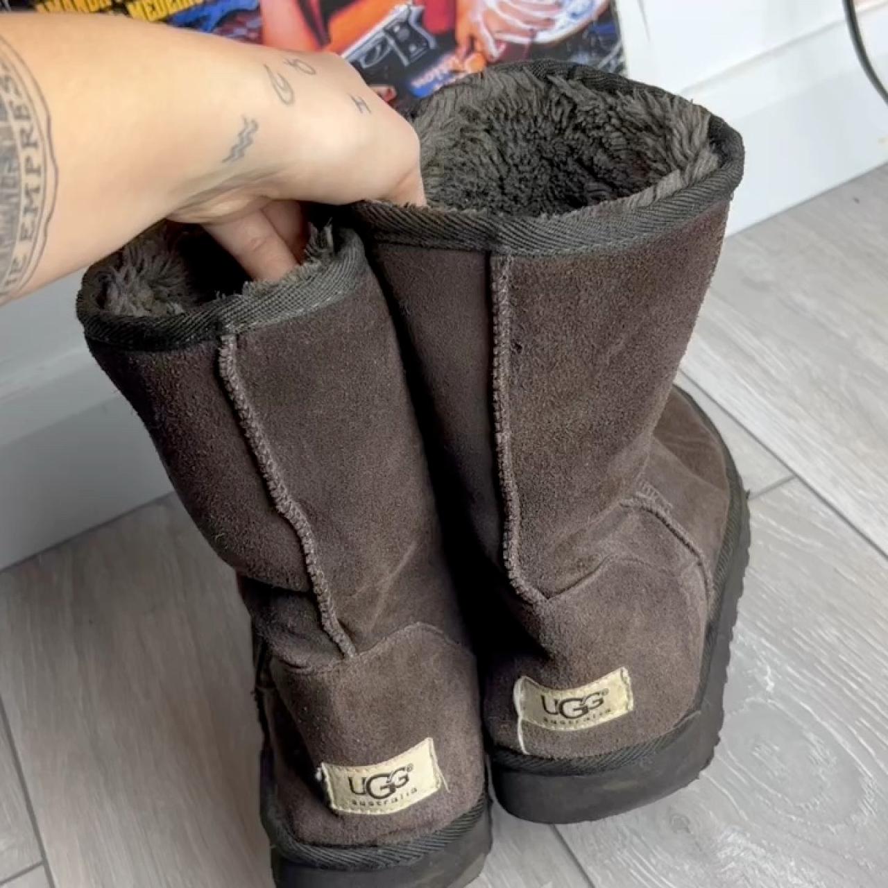 Chocolate brown Ugg boots! Good condition, have been... Depop