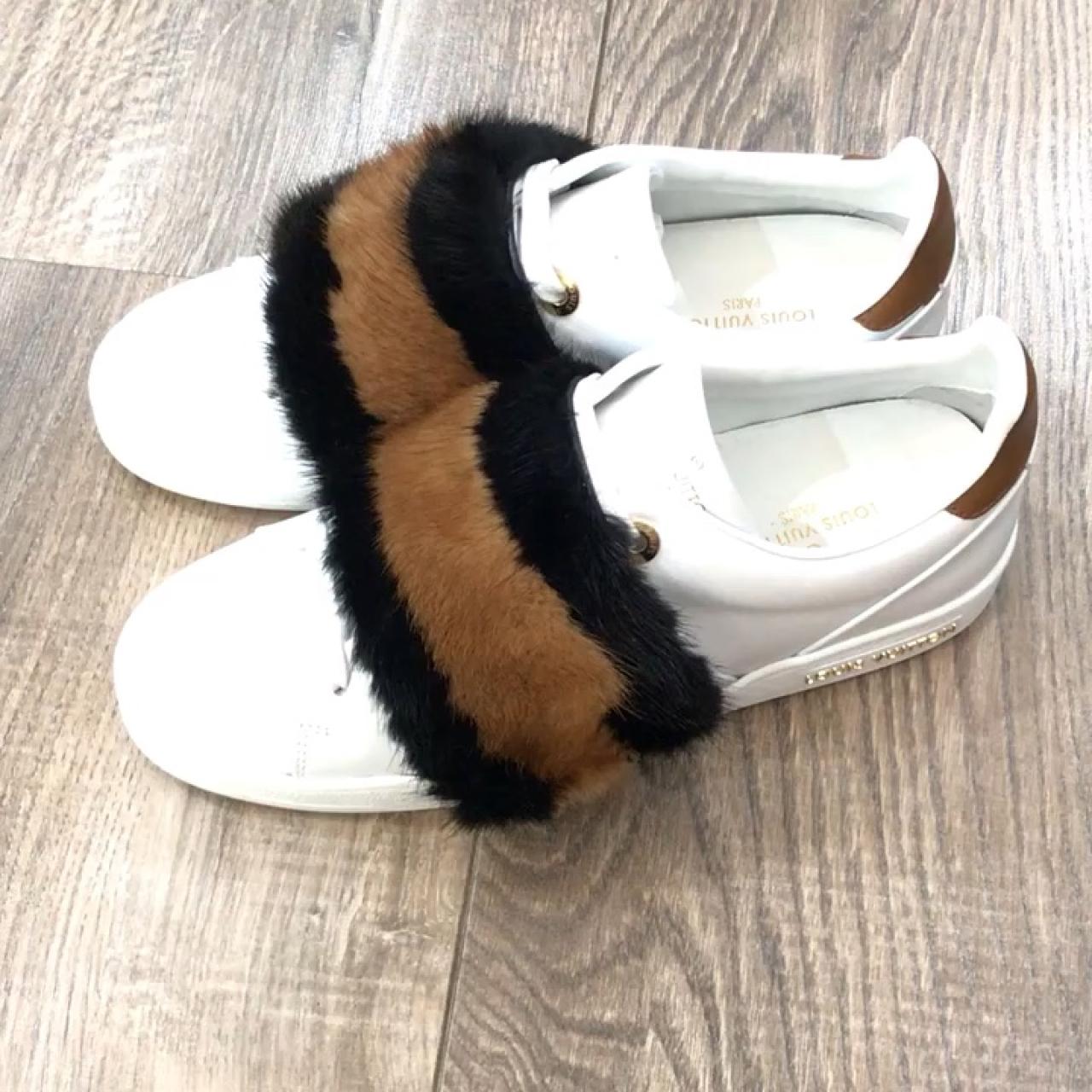 Louis Vuitton sneakers with fur. New 