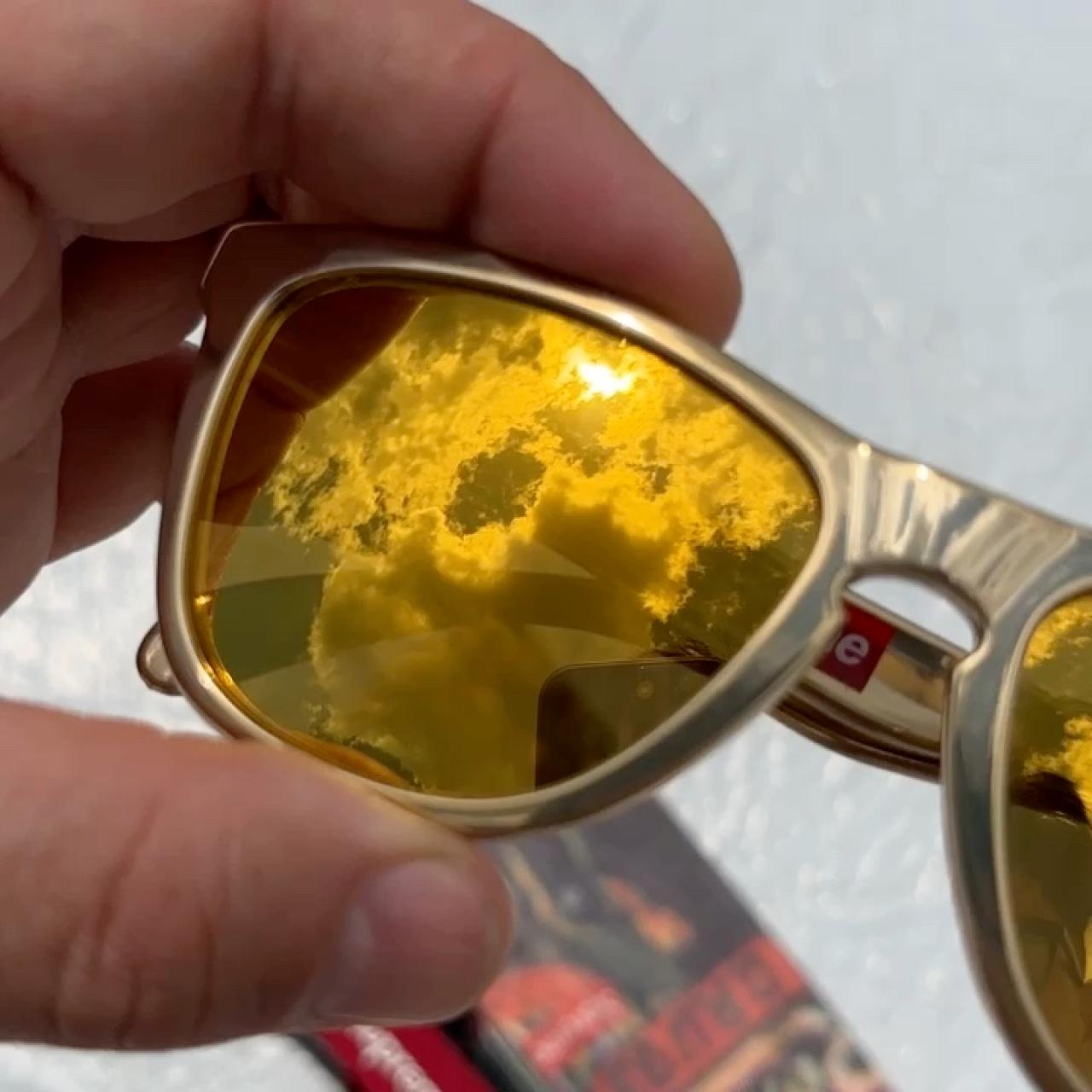 Supreme Oakley Frogskins Gold w/24k iridium From... | Depop