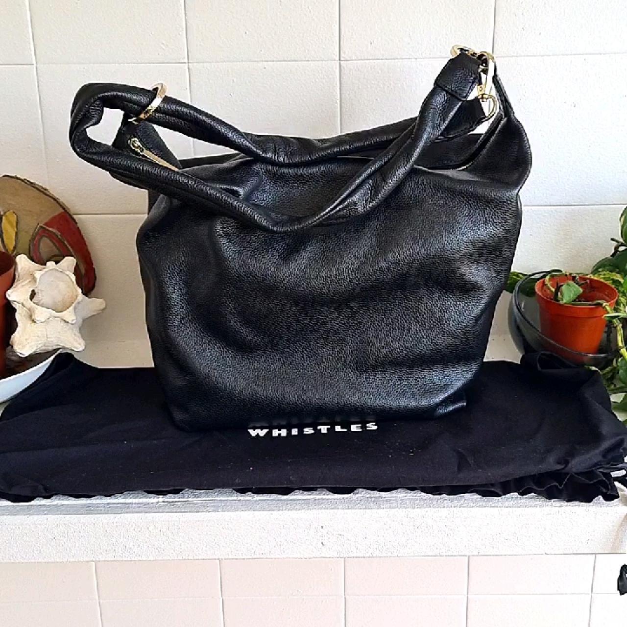 Whistles Sebbe Slouchy Leather Bag, Black Aptly... Depop