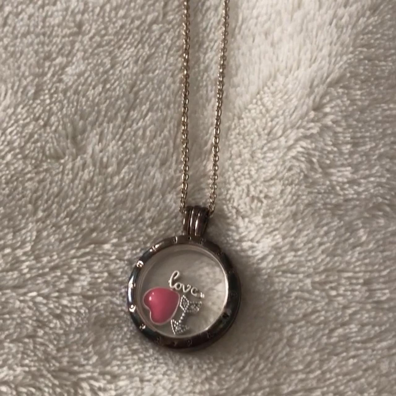 PANDORA glass locket necklace✨ Sterling 