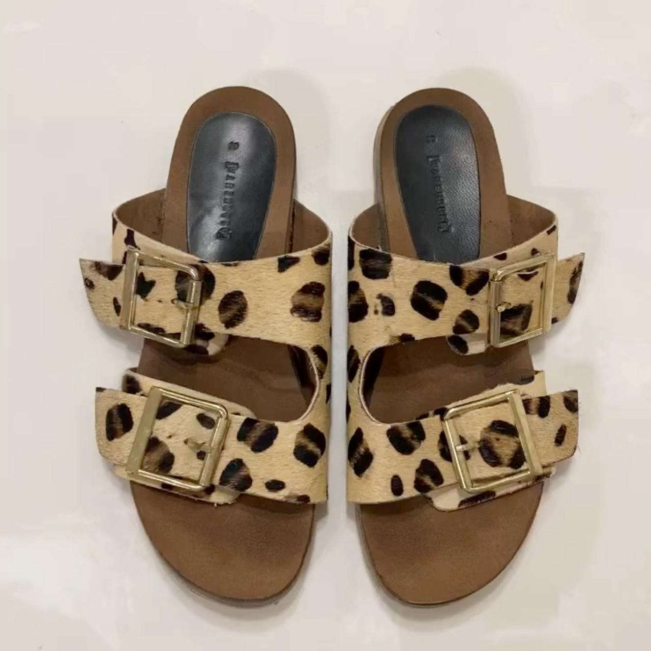 Warehouse leopard sale sandals