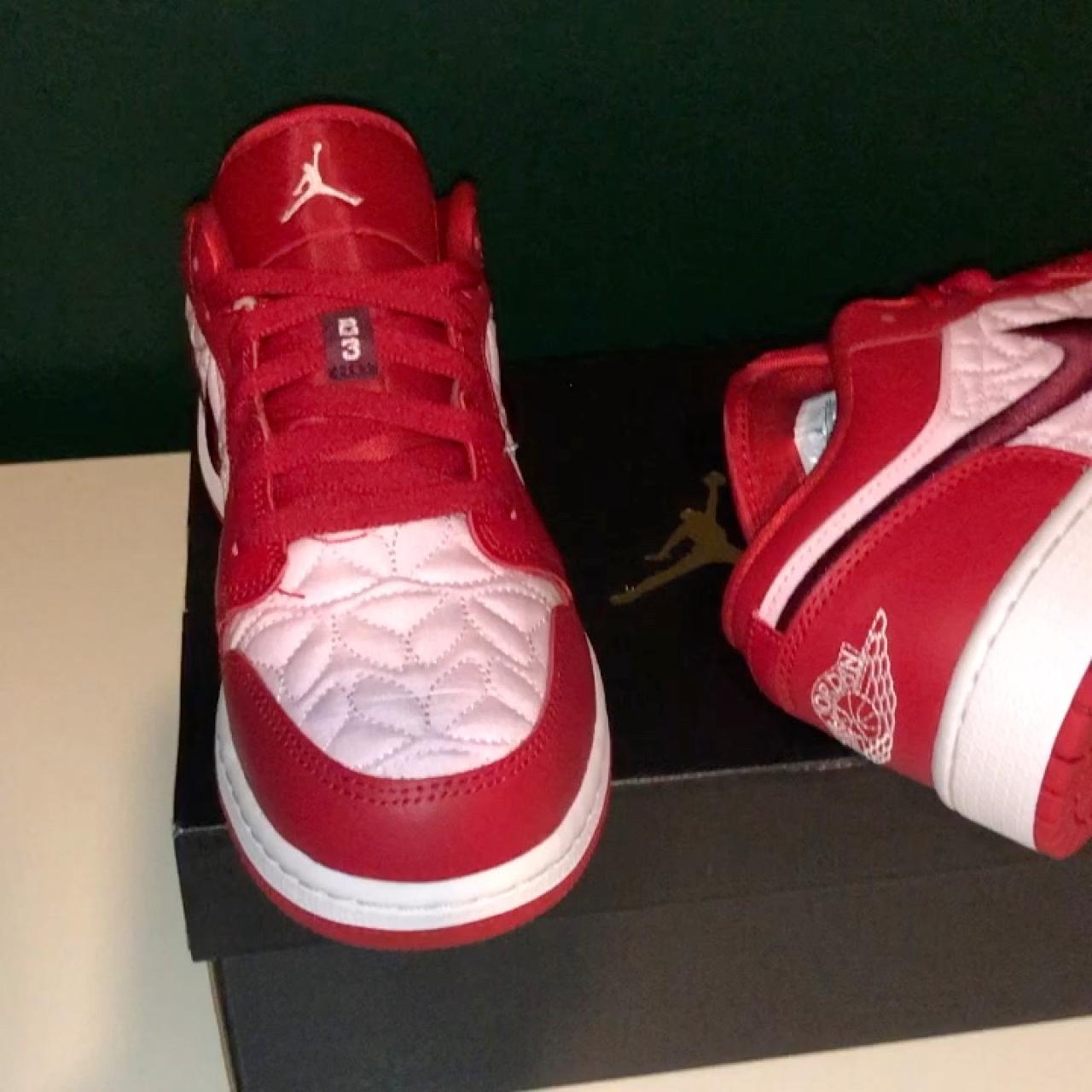 Air Jordan 1 Low GS “Red/Pink Quilt” / Gym Red SE. - Depop