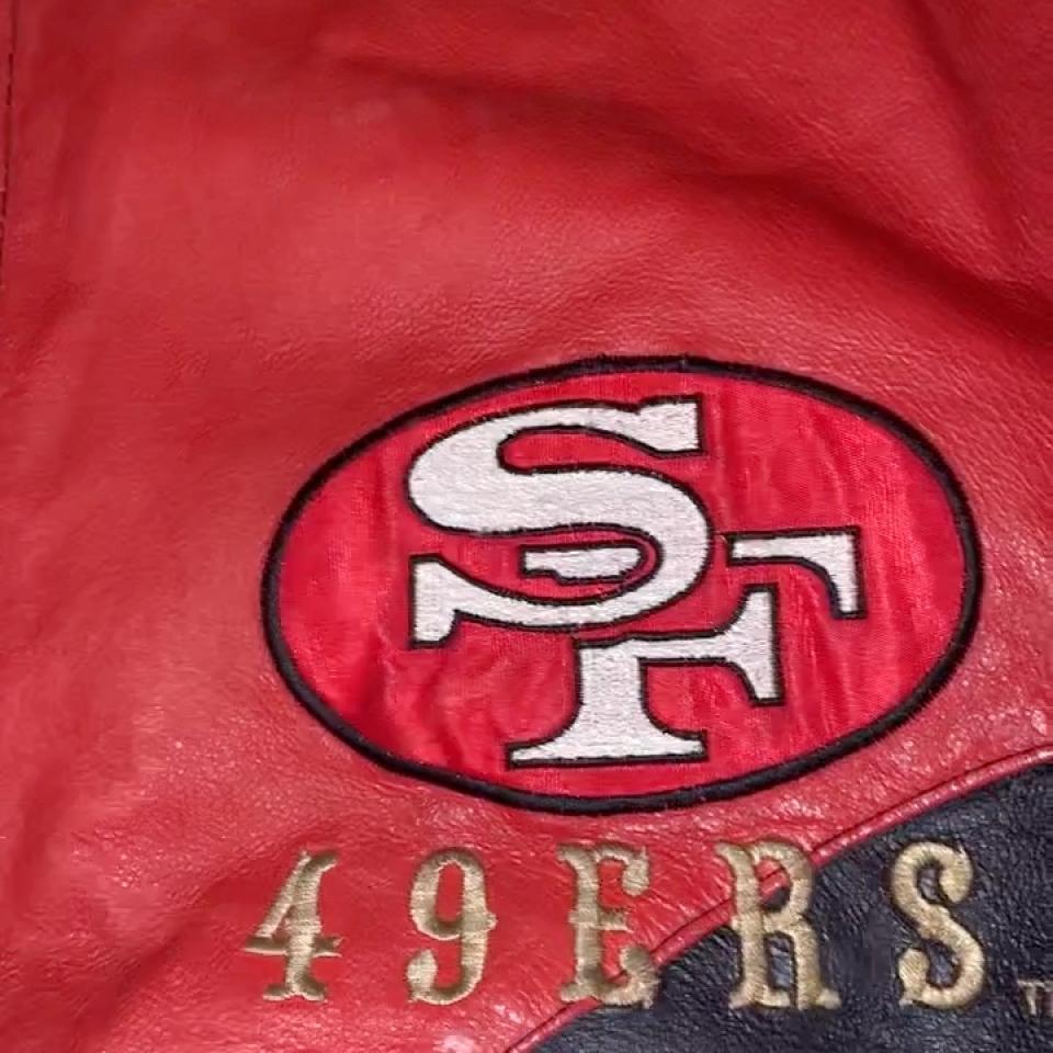 Vintage Swingster 49ers Satin Jacket, DEADSTOCK XL, - Depop