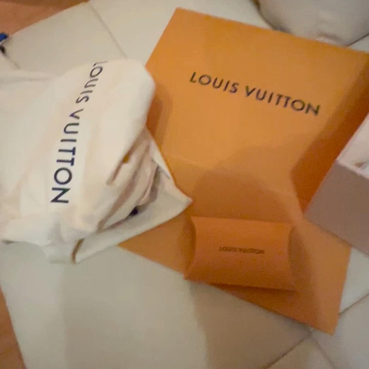 Louis Vuitton Trainer White Blue Signature – Tenisshop.la