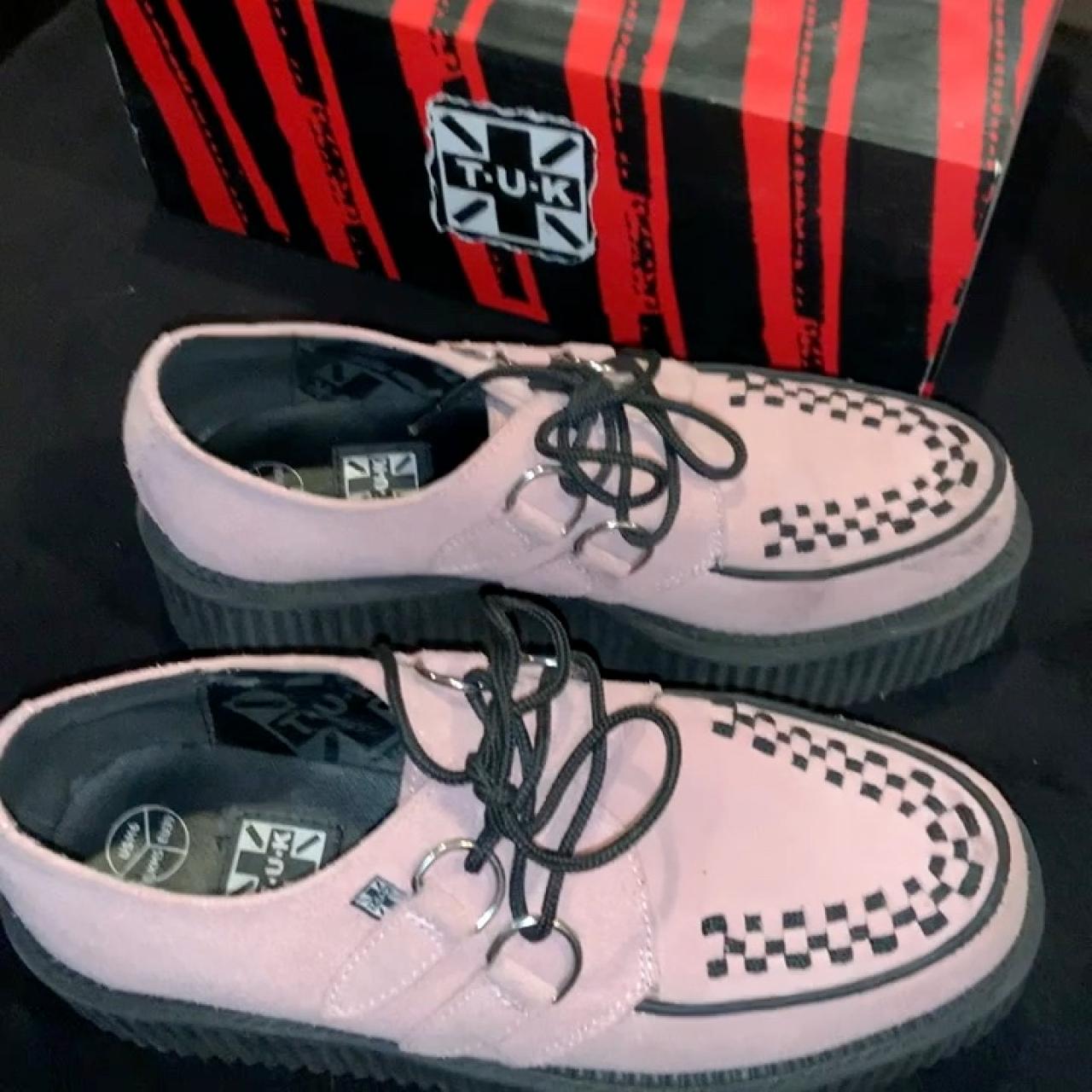T.U.K creepers 🌹 pink suede mondo creepers 🌹 2inch... Depop