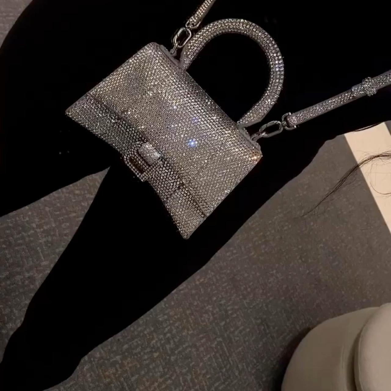 BALENCIAGA Hourglass XS Grey Crossbody Handbag in | Depop