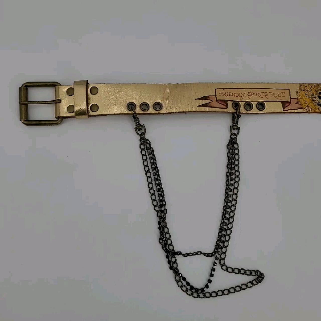 Ed Hardy Men's Gold Belt Depop